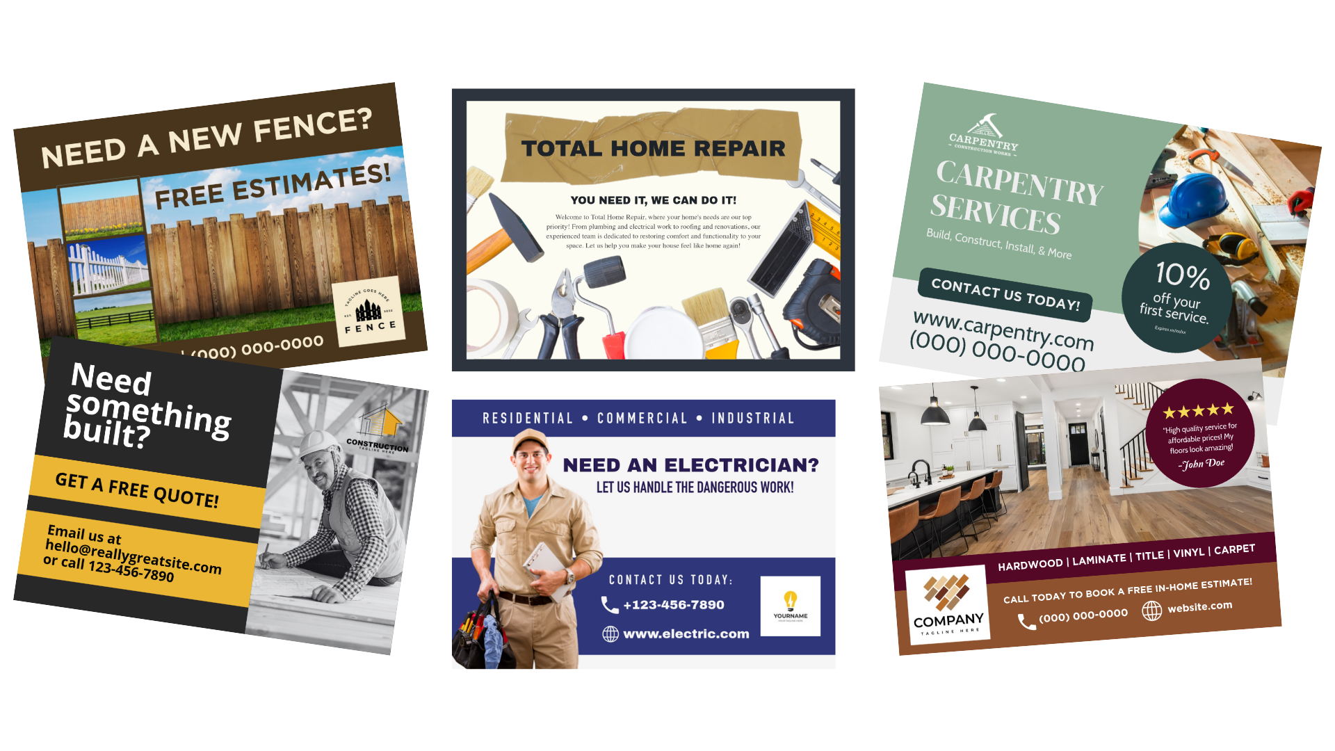 free home service eddm templates