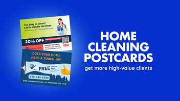home cleaning postcards get more high-value clients