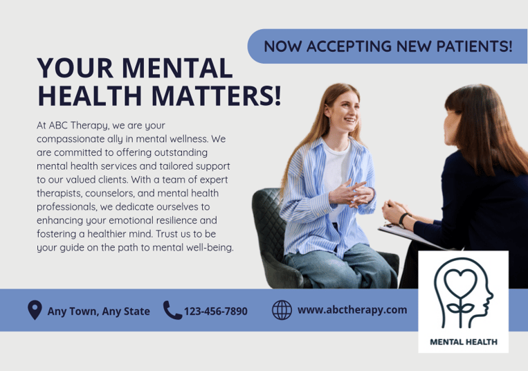 therapy postcard front