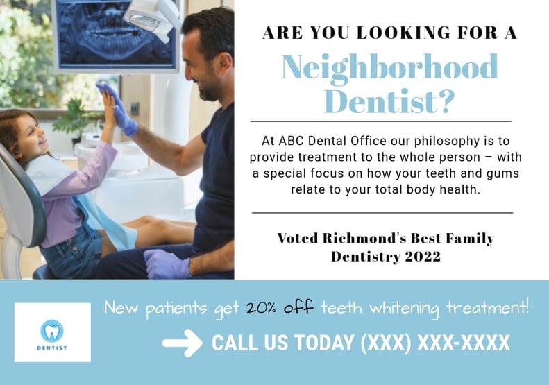 Dental postcard template 2