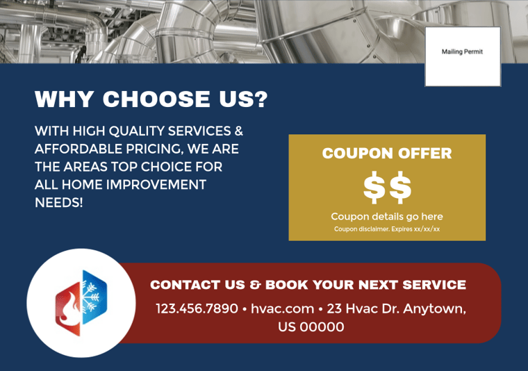 BACK 1: EDDM HVAC Postcard Template