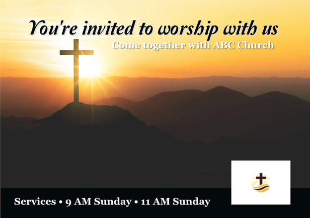 Church postcard template 2