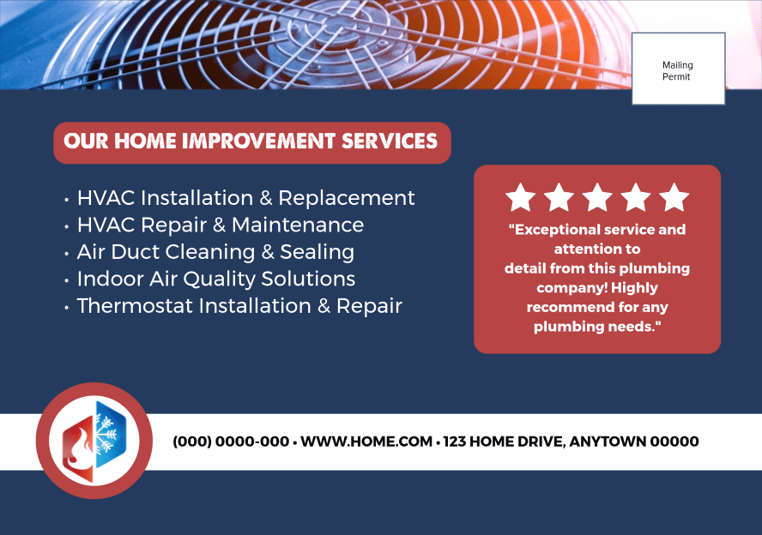 BACK 4: EDDM HVAC Postcard Template