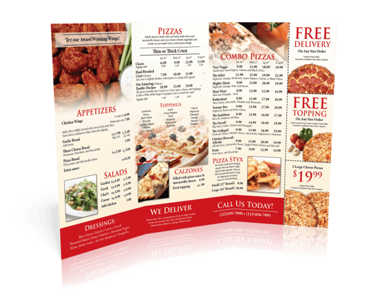 direct-mail-pizza-menu Pizza Menu Design Example