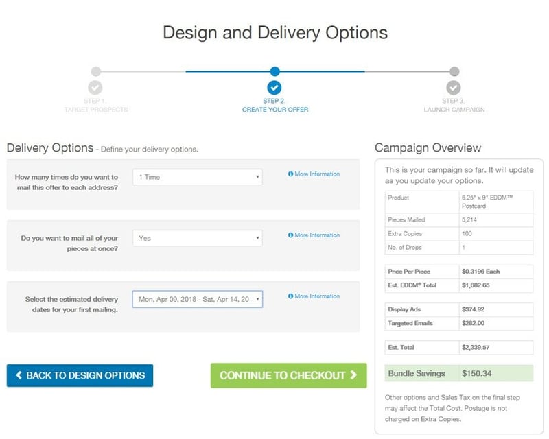 Select a delivery option