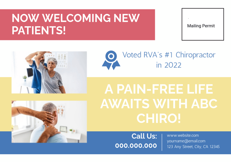 chiropractic postcard back