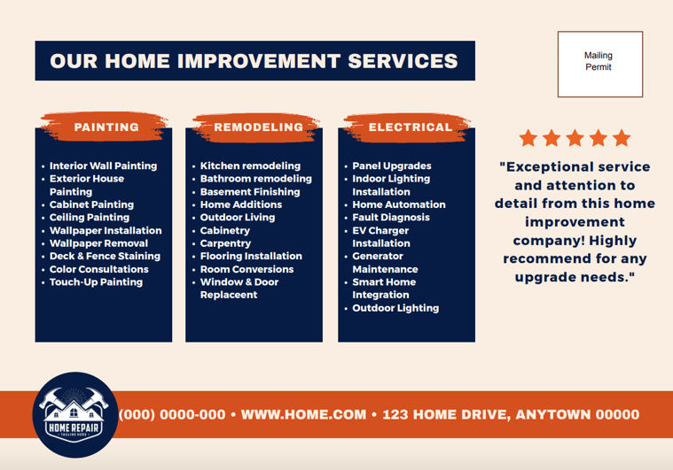 BACK 5: EDDM POSTCARD TEMPLATE
