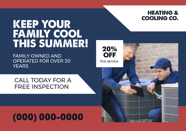FRONT 4: EDDM HVAC Postcard Template