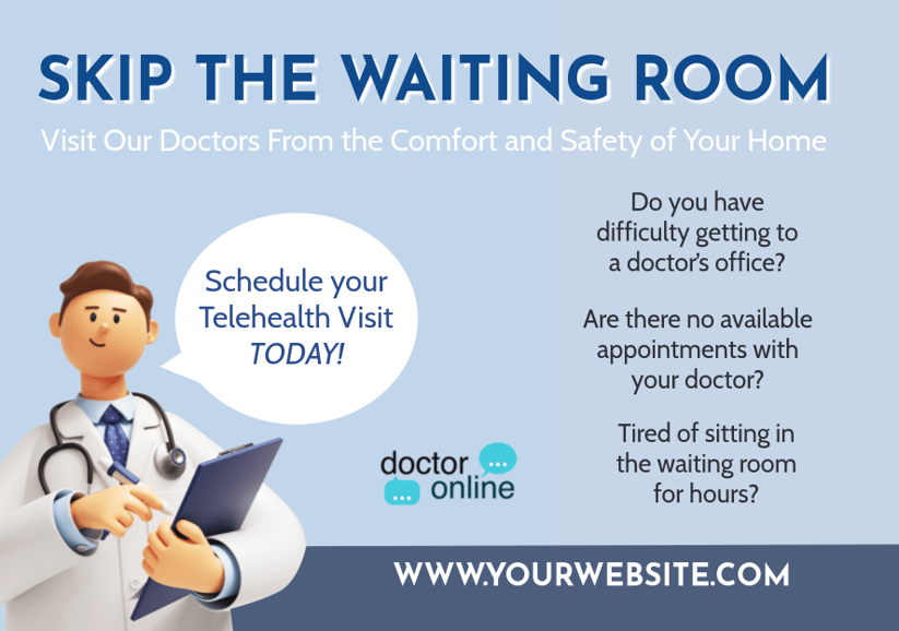 Medical postcard template front
