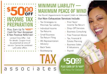 tax service postcard tax service postcard