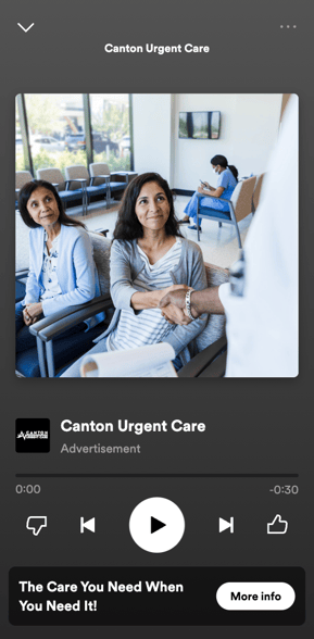 Click to Listen to Spotify Ad Example