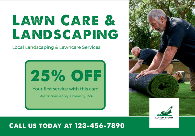 FRONT 5: EDDM landscaping postcard template