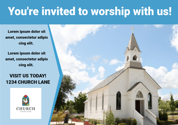 Church postcard template 4