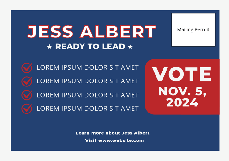 political postcard #5 back