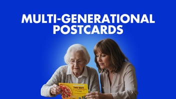 multi-generational postcards