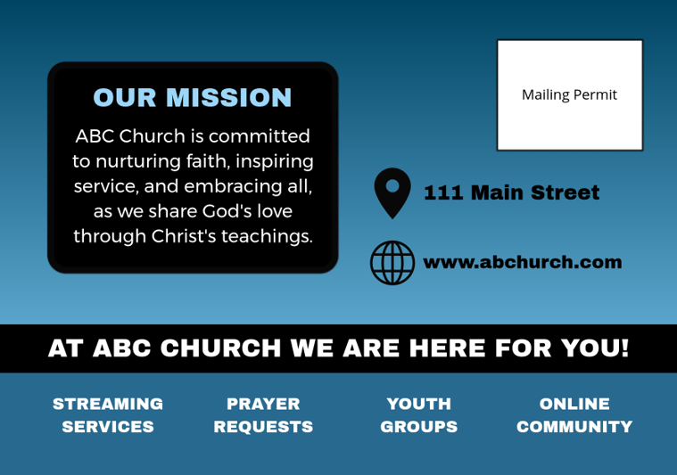 church 2 postcard back