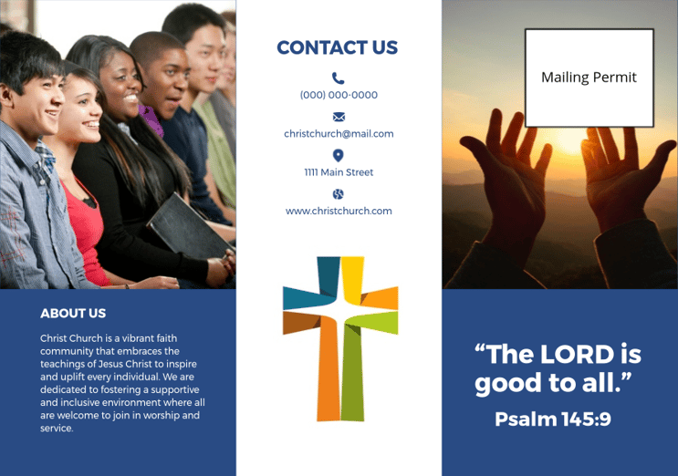 church 5 postcard back