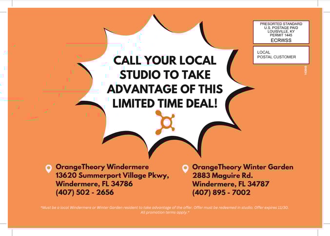 OrangeTheory Postcard Back