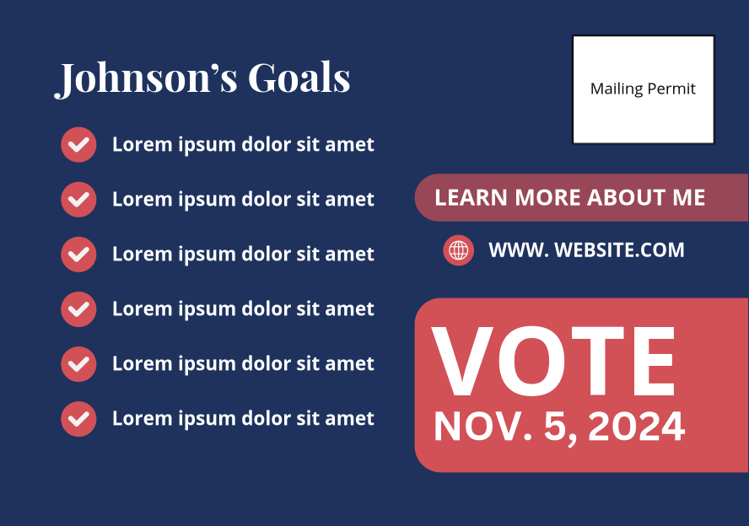 political postcard $4 back