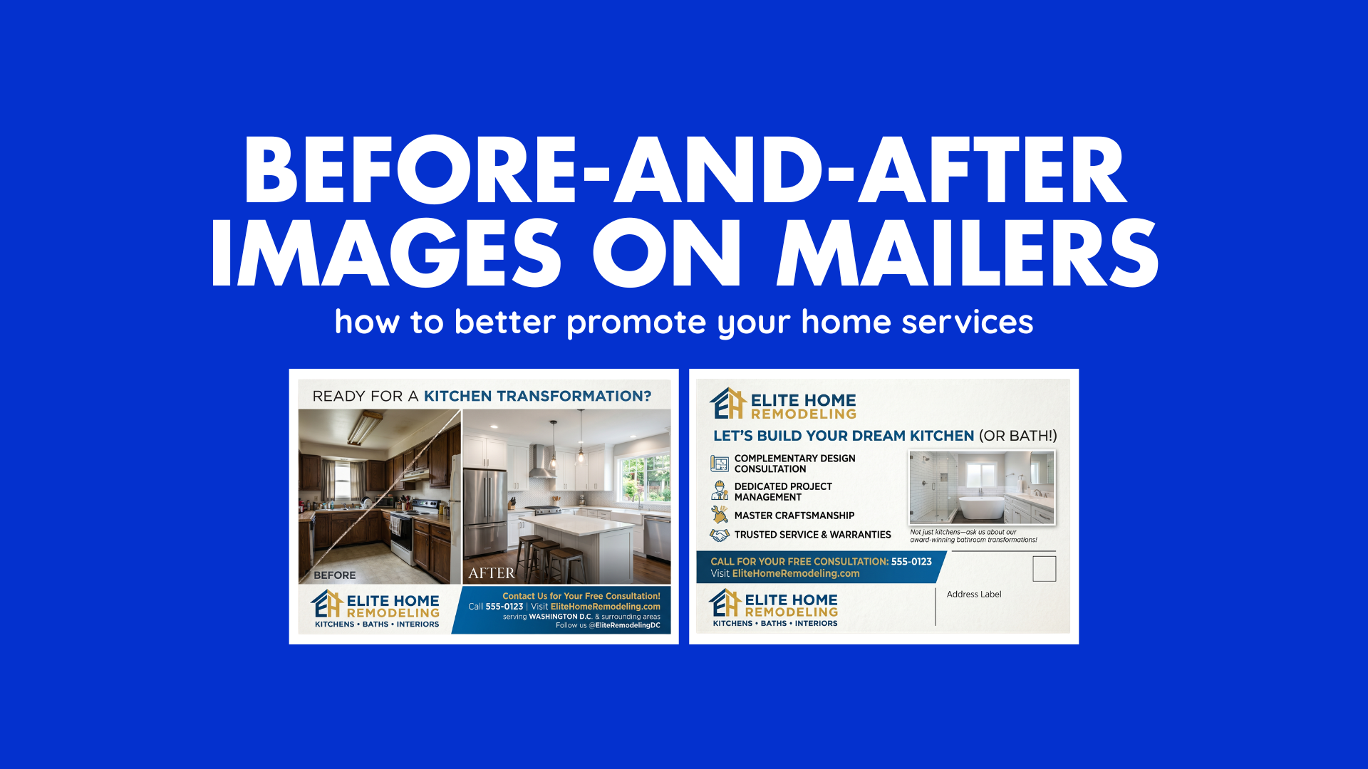 BEFORE-AND-AFTER IMAGES ON MAILERS