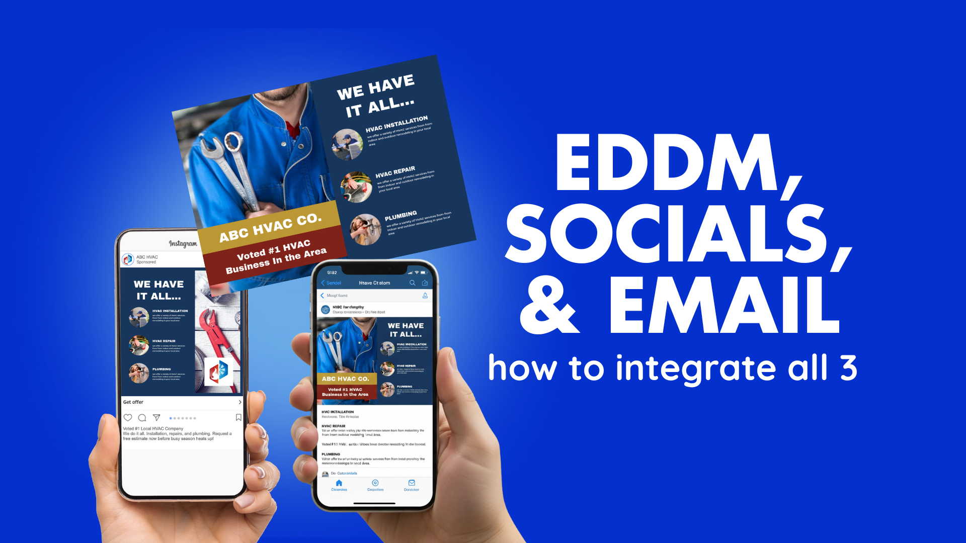 how to integrate eddm socials and email