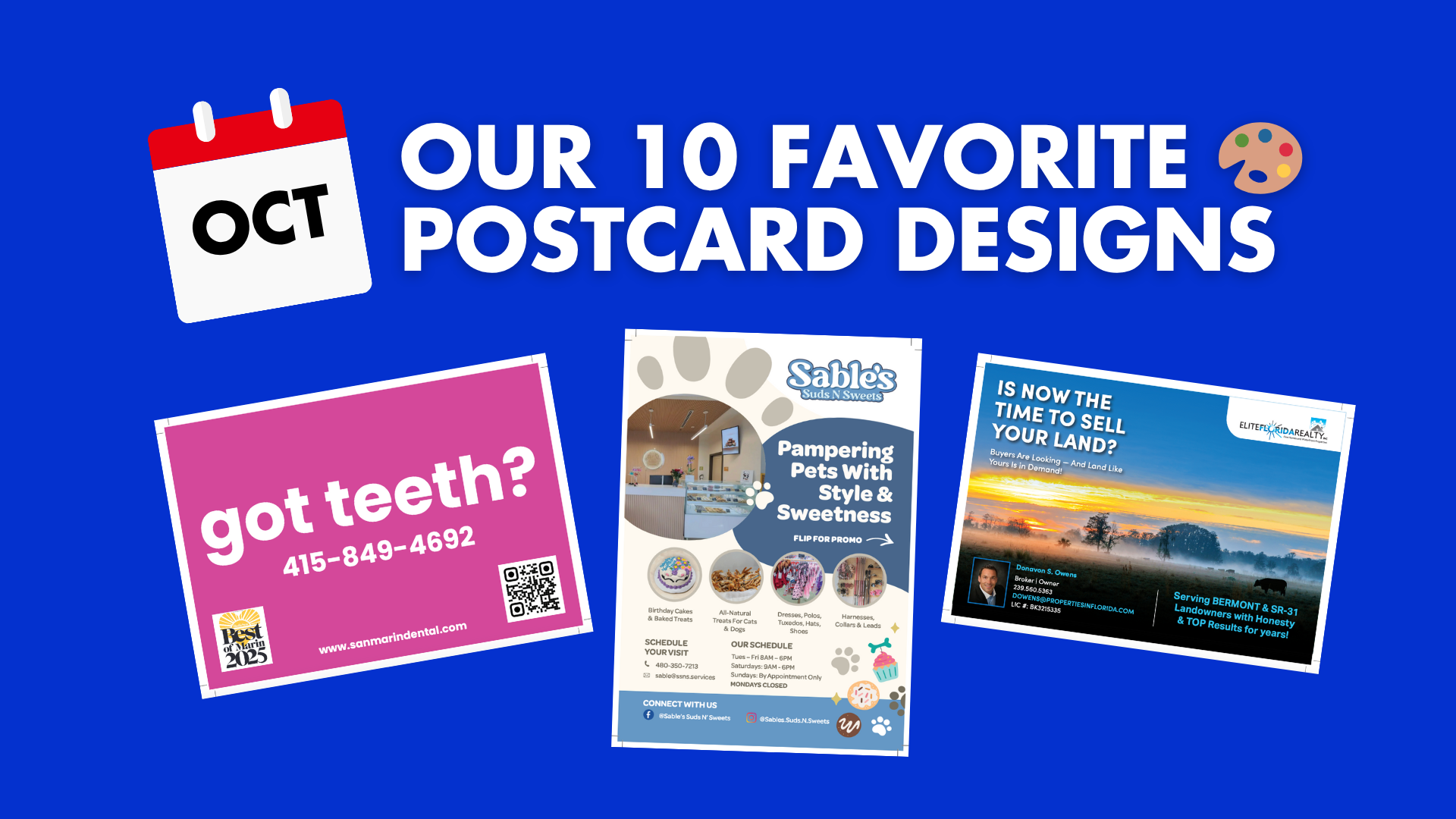 top designs from octobers postcards