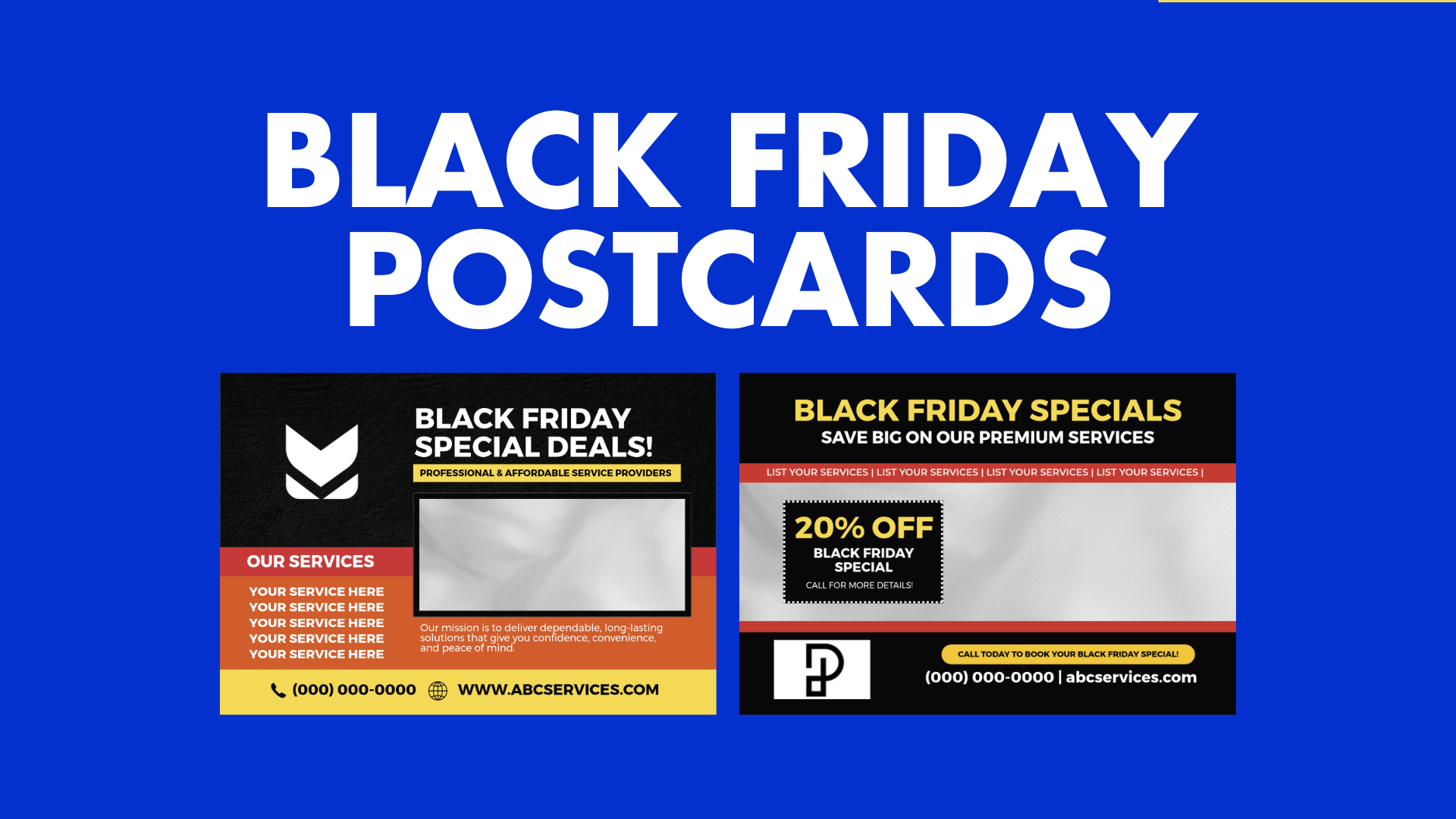 BLACK FRIDAY POSTCARDS