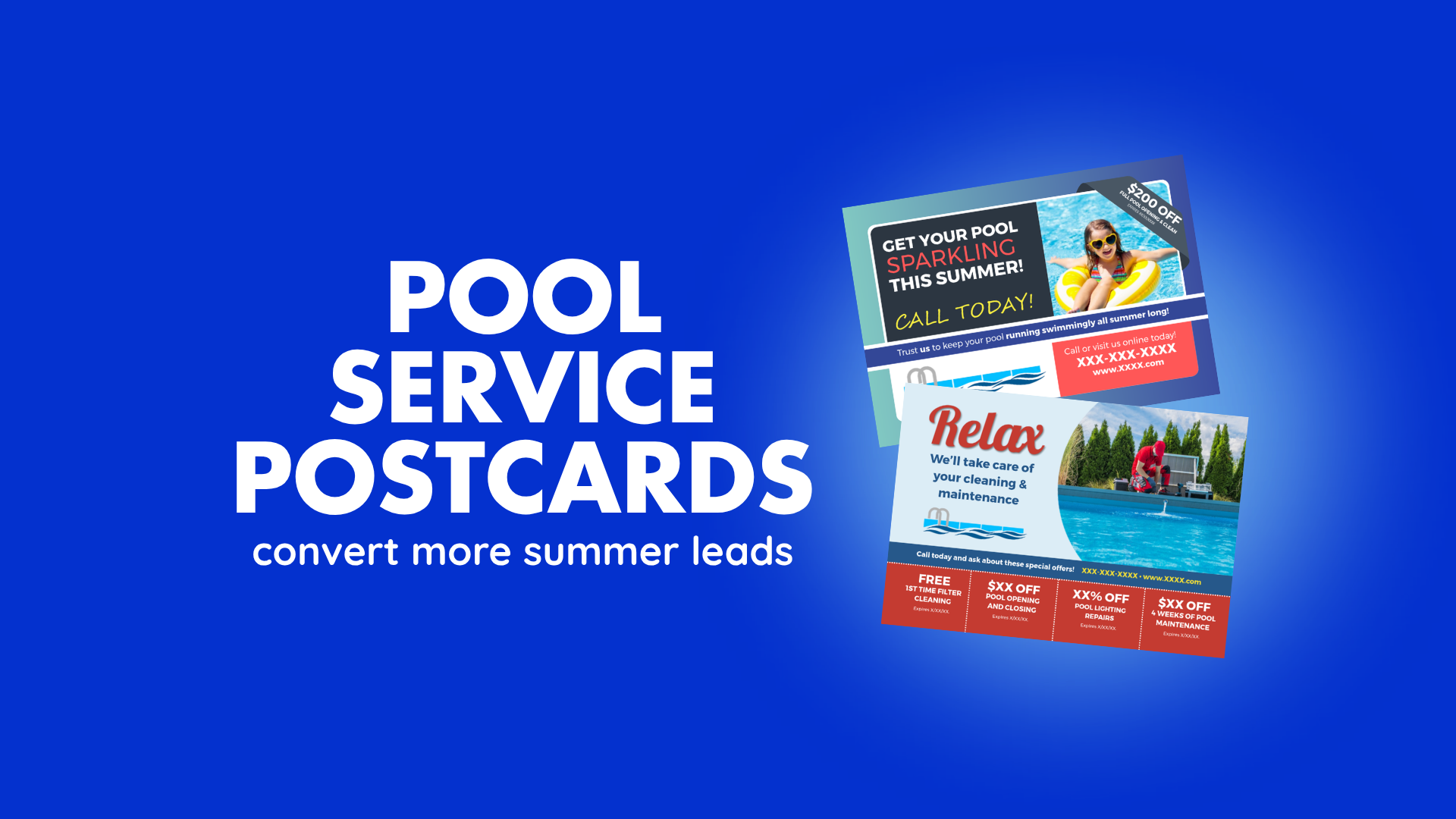 pool service postcards